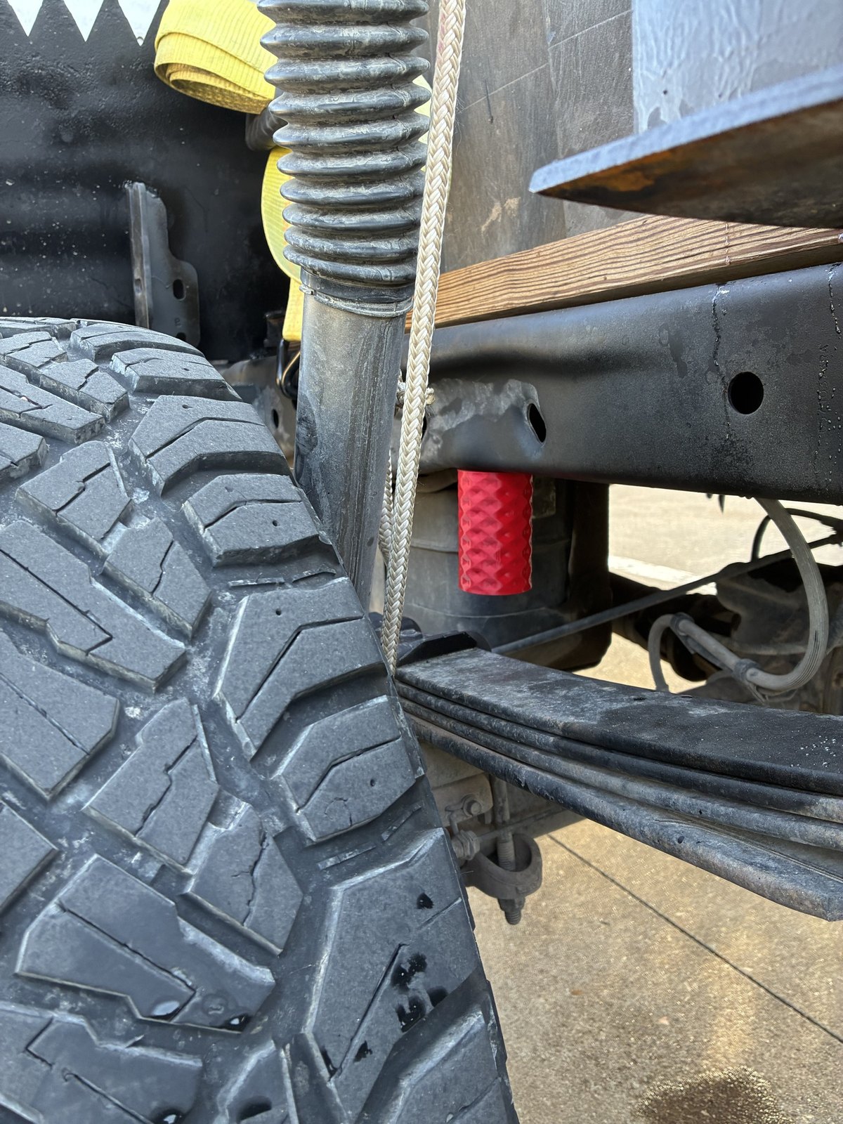 Early POLYSTOP prototype above the leaf pack, frame side