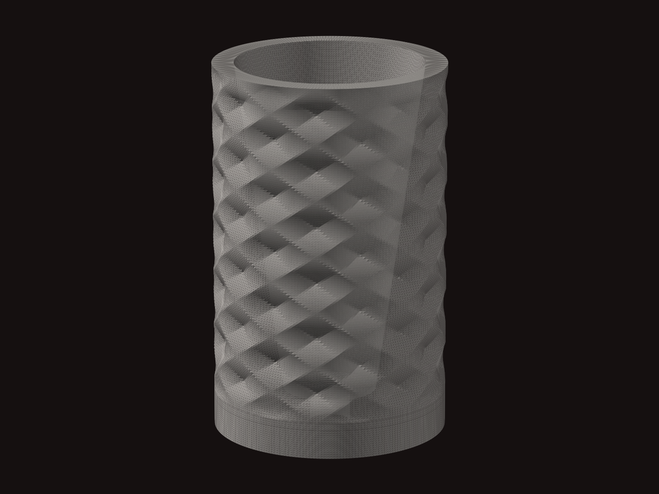 Superseded early design: a solid buckling geometry, since retired